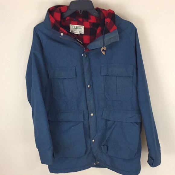 L.L. Bean Other - Vintage LL Bean Navy Baxter State Parka with Wool Buffalo Plaid Lining Size M